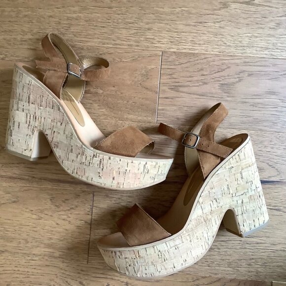 DOLCE VITA PLATFORM CORK SANDALS - Picture 3 of 12